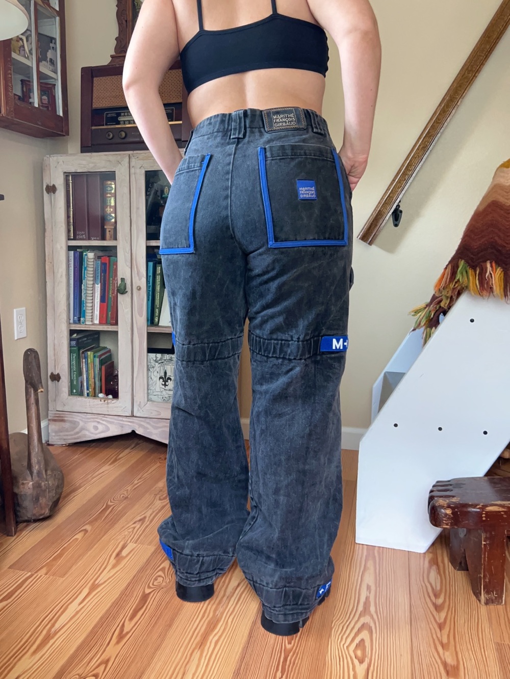 Marithe Francois Girbaud Vintage Y2K Baggy Denim Shuttle Utility Cargo Pants